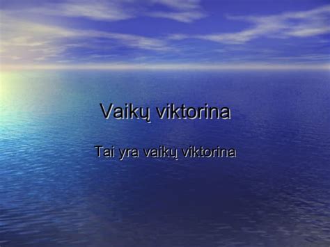 Vaikų viktorina 