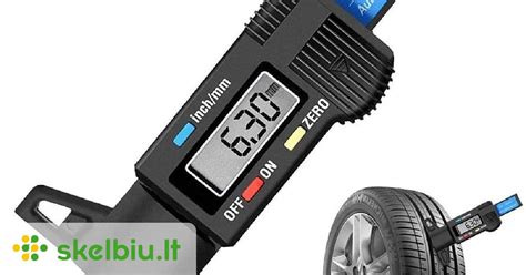 Schemą, kaip matuoti padangų protektoriaus gylį