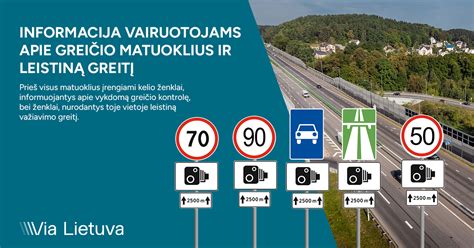 Kelio ženklai, informuojantys apie greičio matuoklius