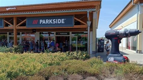 LIDL parduotuvė su PARKSIDE produkcija