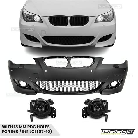 Priekinis bamperis BMW E61 su priešrukiniais žibintais