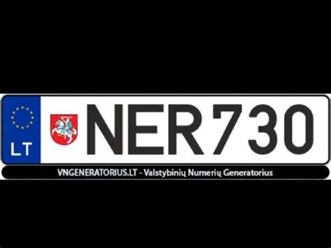Lietuvos valstybiniai numeriai skirtingais laikotarpiais