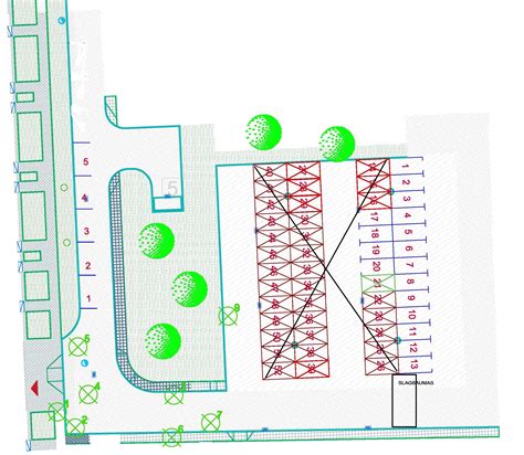 Autopark automobilių aikštelės vaizdas iš viršaus