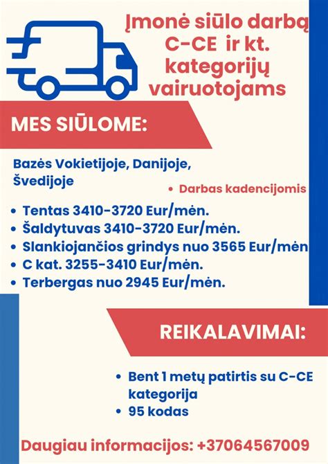 Reikalavimai tolimųjų reisų vairuotojams
