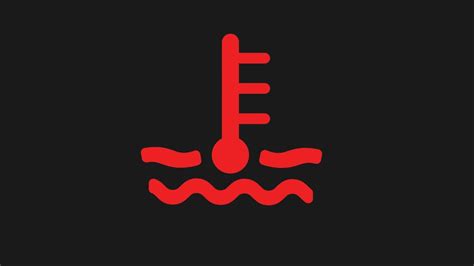 simbolis raudona termometro lempute ant automobilio prietaisų skydelio