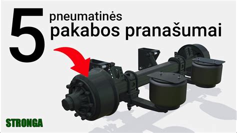 Linginės ir pneumatinės pakabos schema