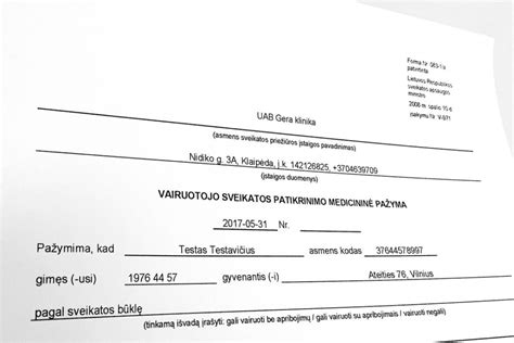 Vairuotojo pažymėjimo gamybos procesas