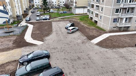 Išplanavimas ir dydžiai parkavimo vietų