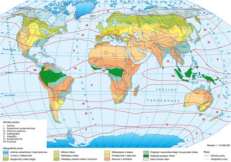 Tenerifės klimato žemėlapis su mikroklimatų zonomis