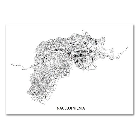 Naujosios Vilnios žemėlapis su autoserviso lokacija (simuliacija)