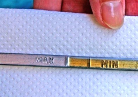 Alyvos matuoklis su MIN ir MAX žymomis