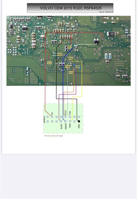 Scheminė diagrama Volvo CEM modulio