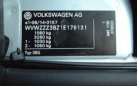 Volkswagen VIN kodas