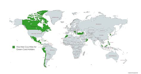 map of countries in green card system