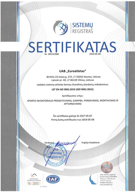 Sertifikatai ir apdovanojimai
