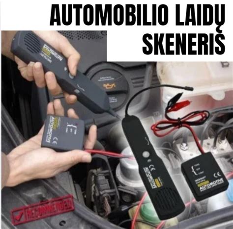 Scheminis laidų prijungimas automobilio užvedimui