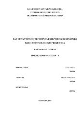 DAF vilkiko techninės priežiūros sąrašas