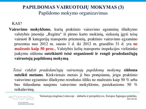 Papildomas vairuotojų mokymas KET pažeidimo atveju