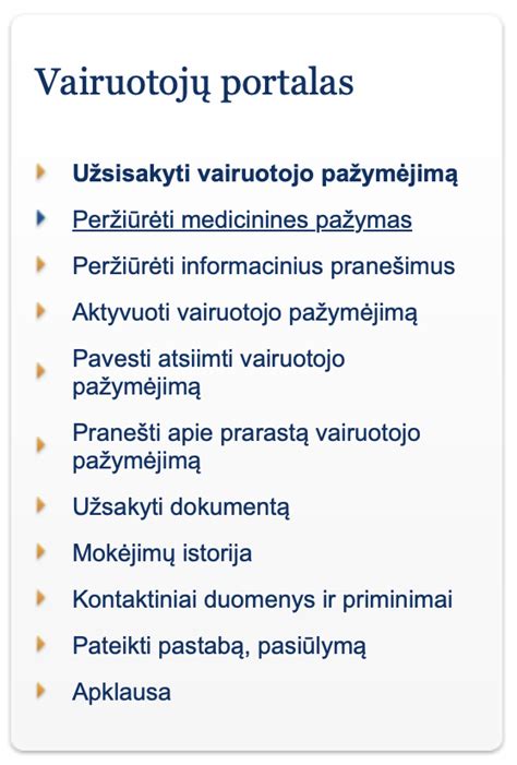 Regitros vairuotojų portalas