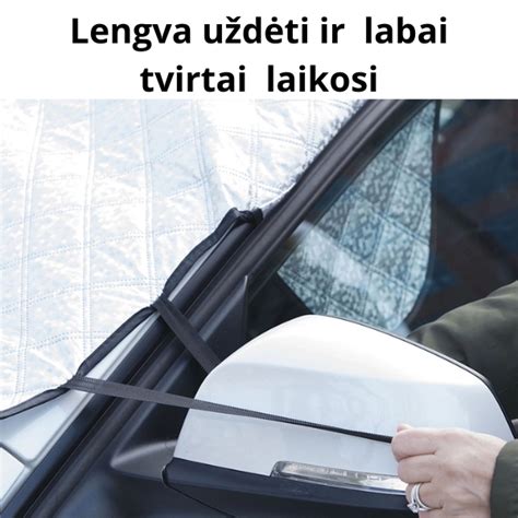 Skirtingų spalvų juostos ant automobilio priekinio stiklo