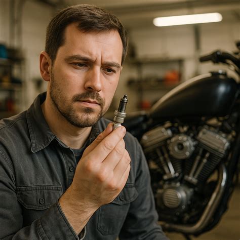 Motociklo uždegimo žvakių apžiūra