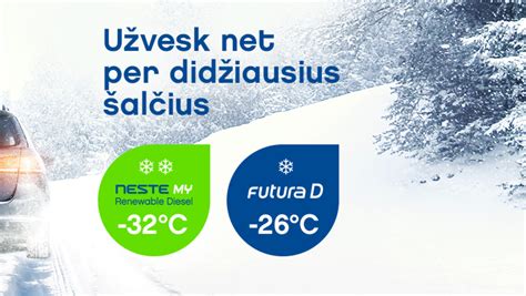 žieminis dyzelinas snaigės etiketėje