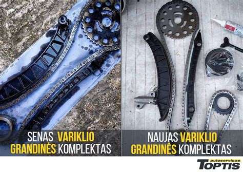 Renault automobilio grandinės keitimo schema