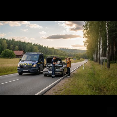 Automobilio gedimas kelyje