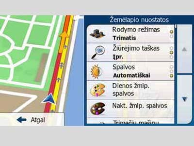 BMW MKIV perspektyvinis žemėlapio rodymas
