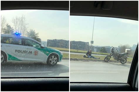 Motociklo ir sunkvežimio susidūrimas