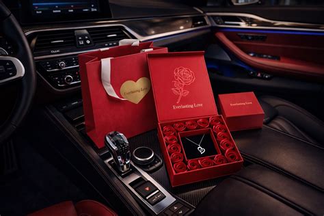 Dovanų dėžutė su BMW raktų pakabuku