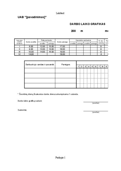 Kontaktai ir darbo laiko grafikas