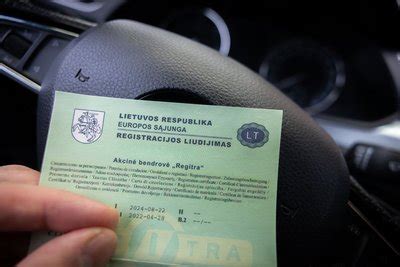Automobilių registracijos procedūros schema