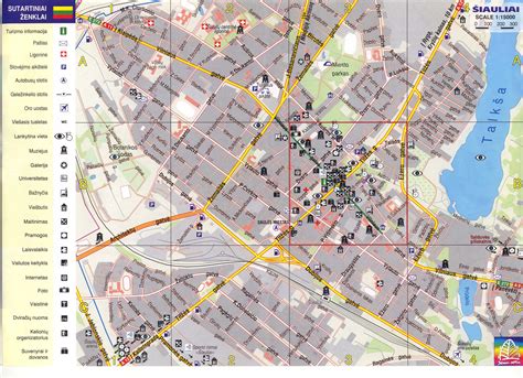 Šiaulių miesto žemėlapis su pažymėtomis avarijos vietomis