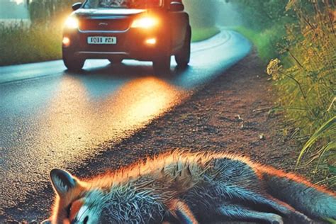 Automobilis ir laukinis gyvūnas kelyje