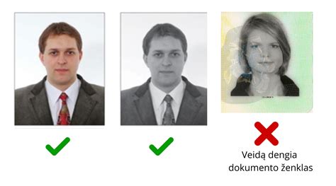 Asmens tapatybės kortelės ir paso nuotraukos