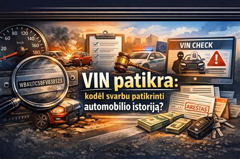 Infografika apie tai, kodėl svarbu tikrinti automobilio VIN numerį