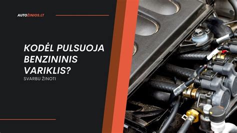 Schematinis benzininio variklio dalių išdėstymas