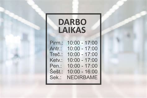 Grafikas rodantis skirtingų Regitros paslaugų darbo valandas savaitės dienomis