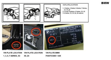 BMW spalvos kodo lipdukas automobilyje