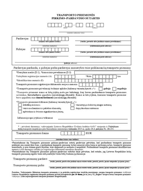 automobilio pirkimo sutartis