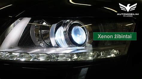 LED dienos žibintų palyginimas su artimųjų šviesų žibintais