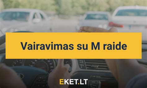 M raidės ženklas ant automobilio