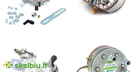 Įvairūs dujinės įrangos komponentai