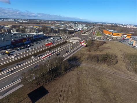 Nuotrauka iš Liepkalnio, Žirnių g. ir Minsko pl. sankryžos statybos darbų