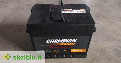 Jūrinis akumuliatorius su prijungiamais laidais