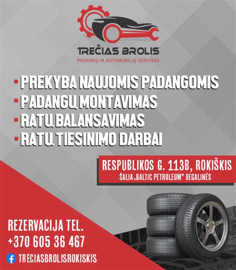 Automobilių servisas, priimantis senas padangas