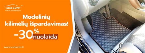 Veliūrinių automobilių kilimėlių pavyzdys