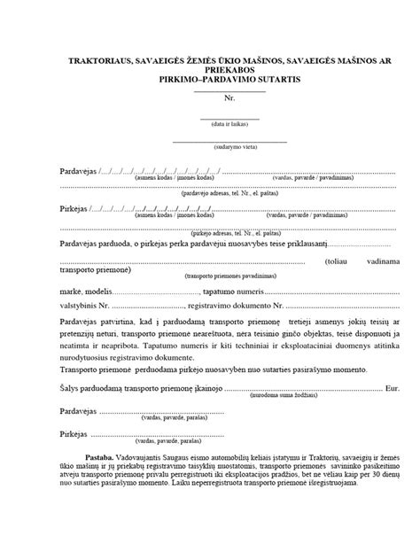 Sutarties nutraukimo procedūros automobilio pardavimo atveju