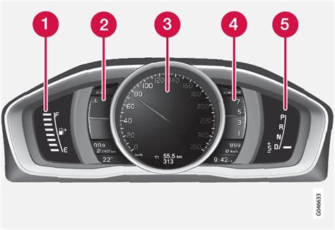 Volvo XC60 prietaisų skydelio temos: Elegance, Eco, Performance